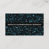Carte De Visite Parties scintillant bleue étincelante (Dos)