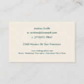 Carte De Visite Parties scintillant bleue Faux Foil Confetti Noir (Dos)