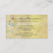 Carte De Visite *~* Parties scintillant bleue Pastel papillon dor (Dos)