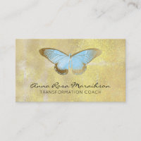 *~* Parties scintillant bleue Pastel papillon dor