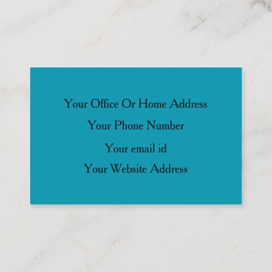 Carte De Visite Parties scintillant bleue turquoise Planificateur  (Dos)