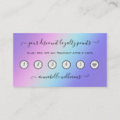 Carte De Visite Parties scintillant Blue Eyelash Extension Fidélit (Dos)