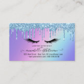 Carte De Visite Parties scintillant Blue Eyelash Extension Fidélit (Devant)