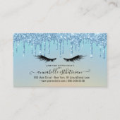 Carte De Visite Parties scintillant Blue Eyelash Extension Fidélit (Devant)