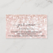 Carte De Visite Parties scintillant Blush Rose Drives maquillage A (Dos)