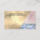 Carte De Visite Parties scintillant Bokeh et Gold Foil | Style (Dos)