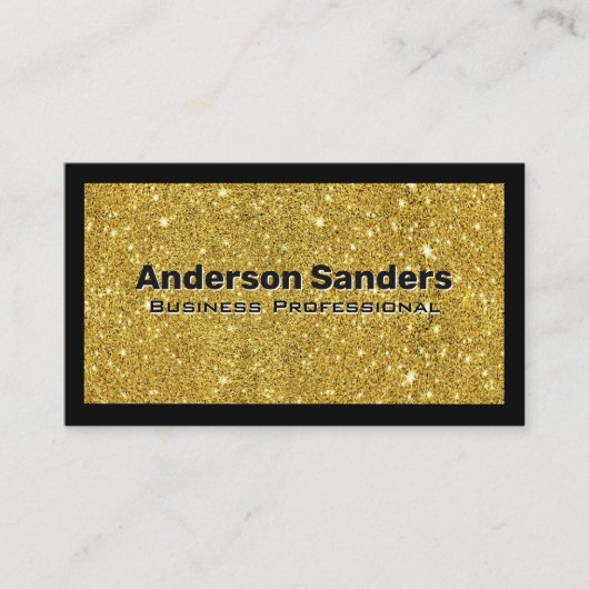 Carte De Visite Parties scintillant | Bordure noire (Devant)