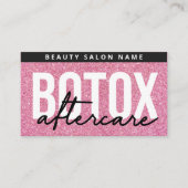 Carte De Visite Parties scintillant Botox Rose Instruction de remp (Devant)