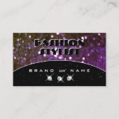 Carte De Visite Parties scintillant brillante à l'oeil cassant noi (Devant)