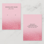 Carte De Visite Parties scintillant chatoyante Bijoux rose Écran d (Devant / Derrière)