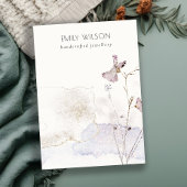 Carte De Visite Parties scintillant chic Pressé Fleurs vierges