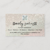 Carte De Visite Parties scintillant Code QR Logo Boutique en ligne (Dos)