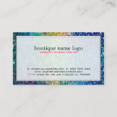 Carte De Visite Parties scintillant colorée Arrière - plan blanc (Dos)