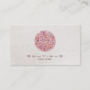 Carte De Visite Parties scintillant colorée Boutique de mode et Sp