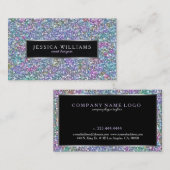 Carte De Visite Parties scintillant colorée et étincelles Imprimer (Devant / Derrière)