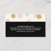 Carte De Visite Parties scintillant Confetti | Point Polka (Dos)