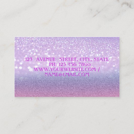 Carte De Visite Parties scintillant Cool moderne Bokeh Ombre Lips (Dos)