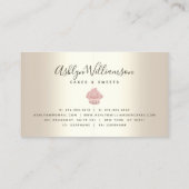 Carte De Visite Parties scintillant Cupcake rose Drives boulangeri (Dos)