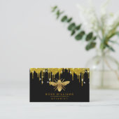 Carte De Visite Parties scintillant d'abeilles Gold Faux (Debout devant)