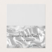 Carte De Visite Parties scintillant d'Agate Gris Argent Luxe (Extérieur déplié)