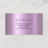 Carte De Visite Parties scintillant d'Agate moderne Lavendar Faux (Dos)