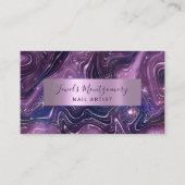 Carte De Visite Parties scintillant d'Agate moderne Lavendar Faux (Devant)