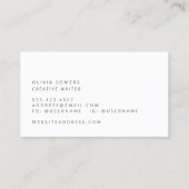 Carte De Visite Parties scintillant d'aquarelle Abstraite verte (Dos)