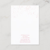 Carte De Visite Parties scintillant d'aquarelle rose Équipement de (Dos)