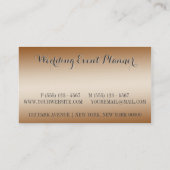 Carte De Visite Parties scintillant d'argent Élégant bronze planif (Dos)