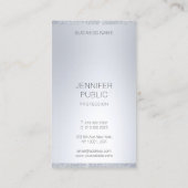 Carte De Visite Parties scintillant d'argent élégant professionnel (Dos)