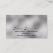 Carte De Visite Parties scintillant d'argent gouttes Eyebrow Eyela (Dos)