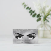Carte De Visite Parties scintillant d'argent gouttes Eyebrow Eyela (Debout devant)