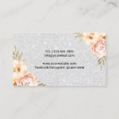 Carte De Visite Parties scintillant d'argent Lashes & Brows Beauté (Dos)