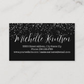 Carte De Visite Parties scintillant d'argent Maquillage noir Artis (Dos)