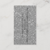 Carte De Visite Parties scintillant d'argent moderne élégant profe (Dos)