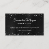 Carte De Visite Parties scintillant d'argent Noir huile Fancy Mono (Dos)