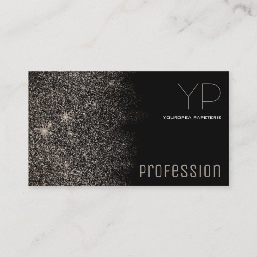 Carte De Visite Parties scintillant d'argent platine platine tenda (Devant)