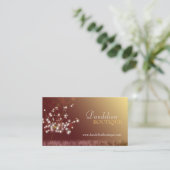 Carte De Visite Parties scintillant d'automne Boutique de mode uni (Debout devant)