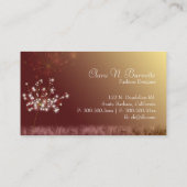 Carte De Visite Parties scintillant d'automne Boutique de mode uni (Dos)