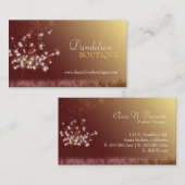 Carte De Visite Parties scintillant d'automne Boutique de mode uni (Devant / Derrière)