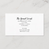 Carte De Visite Parties scintillant de Ballons Noirs Or Moderne (Dos)