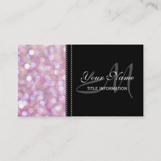 Carte De Visite Parties scintillant de Bokeh (Devant)