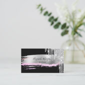 Carte De Visite Parties scintillant de brosse professionnelle mode (Debout devant)