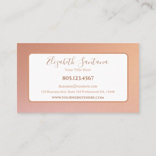 Carte De Visite Parties scintillant de cache (Dos)