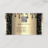 Carte De Visite Parties scintillant de cadre de disques d'or Confe (Dos)