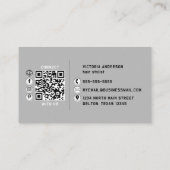 Carte De Visite Parties scintillant de cheveux en argent Dripograp (Dos)