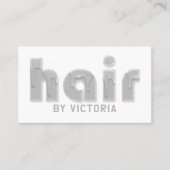 Carte De Visite Parties scintillant de cheveux en argent Dripograp (Devant)