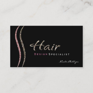 Carte de visite Parties scintillant de cheveux ros