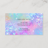 Carte De Visite parties scintillant de chunky simulée violet conce (Dos)