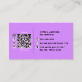 Carte De Visite Parties scintillant de clous violet Dripography Na (Dos)